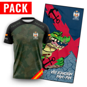 Pack camiseta verde camuflaje toalla FanPin